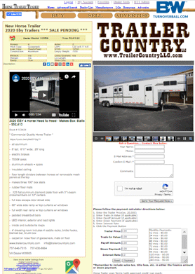 Horse Trailer Inventory Page